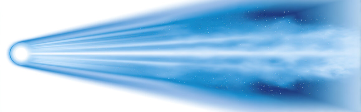Blue Beam Light Effect Background: Gradient Glowing Design Material with Stars (For Posters, Video Backgrounds)
