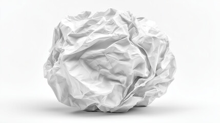 Fototapeta premium a crumpled piece of paper isolated on a white background, detailed illustration, high resolution, professional photograph.