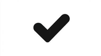 Green check mark icon in flat design style, right tick symbol for approval, confirmation, and verification, isolated on white background, digital vector illustration for business and interface design