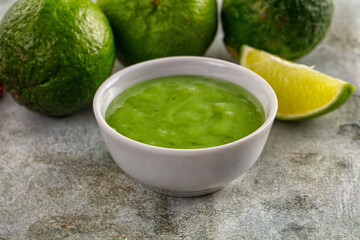 Lime green chili spicy sauce