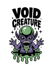 VOID CREATURE Monster Alien Slime Logo Vector Design