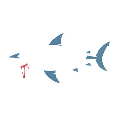 Cyber Shark Typography Logo – Realaxi Inspired Font Shark with Blood Droplets on Teeth