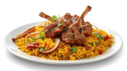 Fragrant and spiced rice with tender lamb ribs