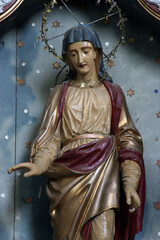 Altar of the Blessed Virgin Mary in the parish church of Saint George in Durdic, Croatia