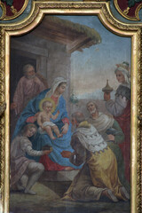 Altar of the Adoration of the Magi in the parish church of Saint George in Durdic, Croatia