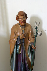 Saint Joseph, statue in the parish church of Saint George in Durdic, Croatia