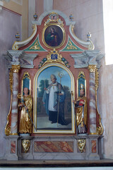 Altar of St. Blaise in the Chapel of Our Lady of the Snows in Risvica, Croatia