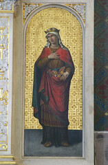 Obraz premium Saint Elizabeth, altar of the Immaculate Heart of Mary in the parish church of the Holy Trinity in Karlovac, Croatia