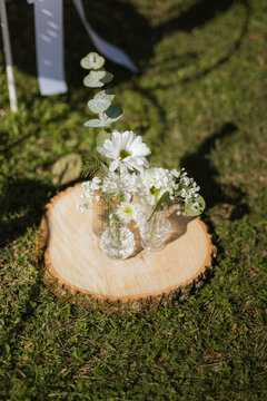 flowers on the wood 