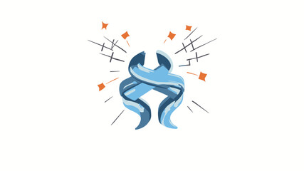 A symbolic illustration showing a pair of black handcuffs snapping apart a blue awareness ribbon, representing freedom or overcoming a struggle related to the cause the ribbon represents.