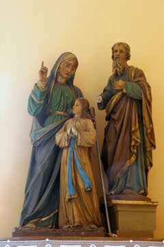 Saint Anne, Virgin Mary and Saint Joachim in the parish church of Saints Michael and Ann in Gornje Prekrizje, Croatia