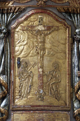 Tabernacle on the main altar in the Church of the Assumption of the Virgin Mary in Samobor, Croatia