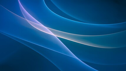 Abstract Blue Waves With Pink and White Highlights