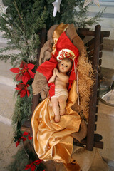 Newborn Jesus, Church of St. Anne, 12th century Crusader Church, Bethesda, Jerusalem, Israel