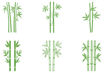 Naklejka premium Bamboo leaves icon over white background, silhouette style, vector illustration
