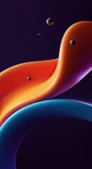 Vibrant abstract forms create an energetic visual flow, showcasing a modern, stylized aesthetic with dynamic motion and artistic flair ,design ,energetic ,texture