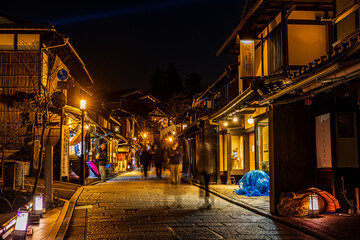 京都の風情ある古い街並み
