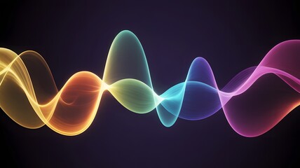 Luminous Abstract Waveform Spectrum light