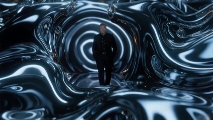 Abstract flowing liquid surface