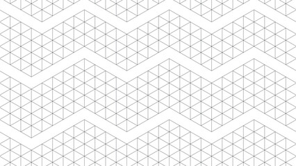 Isometric Geometric Pattern Triangular Mosaic in Zigzag Formation