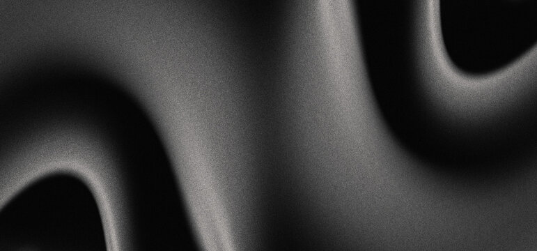 dark monochrome abstract background with noise aesthetic and texture illustration of black velvet cloth illuminated by dim light, or smooth asphalt surface, or very soft black volcanic sand grains