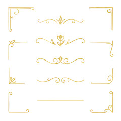 高級感ある枠や装飾のセット