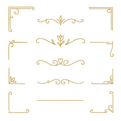 高級感ある枠や装飾のセット