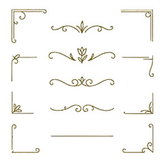 高級感ある枠や装飾のセット