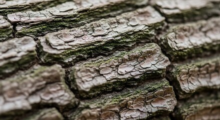 Intricate Natural Patterns and Weathered Texture of Aged Tree Bark