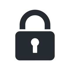 lock icon on white background 
