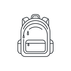 Simple Outline of a Backpack Icon Perfect for Educational and Travel-Themed Designs