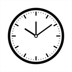 wall clock isolated on white background 