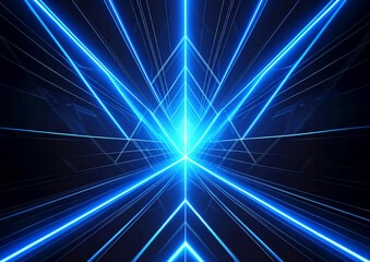 未来的ネオンライトのサイバースペース背景