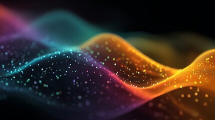 Stunning colorful wave pattern background for modern tech and design projects, vibrant and dynamic with a futuristic feel, perfect for innovative concepts