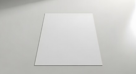 Blank white spiral bound notebook open on a light gray surface with soft lighting