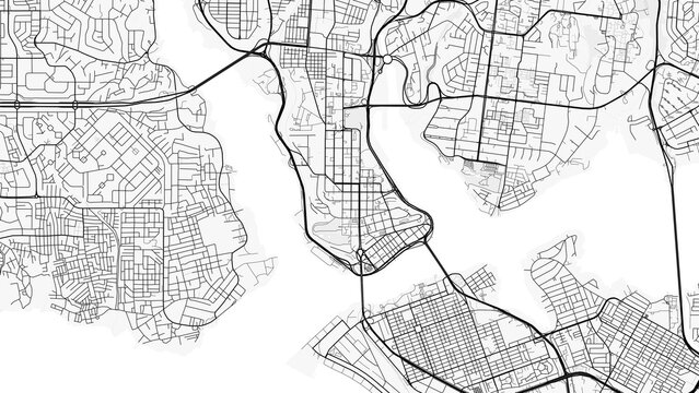 Abidjan City Map. Minimalist black and  white line art poster for printing, wallpaper, wall art, and map resources for home and office decor