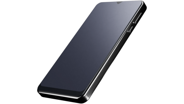 smartphone, mobile phone, touchscreen device, modern phone, sleek phone, black smartphone, angled phone, glossy screen, digital device, mobile technology, portable device, tech gadget, smart device