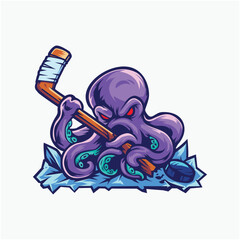 Kraken mascot hockey design