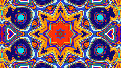 Electric Psychedelic Kaleidoscope, Dynamic Festival Background