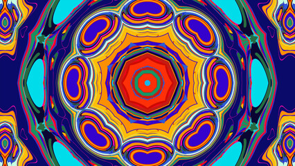 Electric Psychedelic Kaleidoscope, Dynamic Festival Background