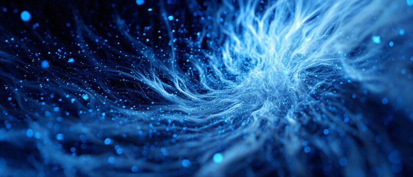 electric blue particle storm, dynamic motion, futuristic abstract energy