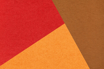 Fototapeta premium Geometric red, brown and orange texture paper background for presentation, banner, template with copy space