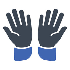 Group of raised hands / Election / Question icon