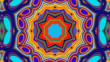 Electric Psychedelic Kaleidoscope, Dynamic Festival Background