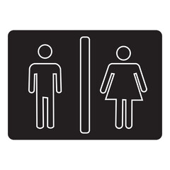 Male and Female Restroom Door