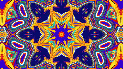 Psychedelic Sacred Geometry Mandala, Music Visualizer Background