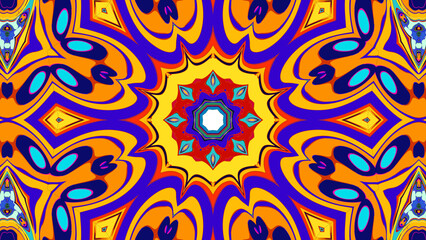 Fototapeta premium Psychedelic Sacred Geometry Mandala, Music Visualizer Background