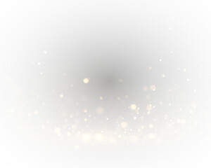 A luminous golden dust trail swirls elegantly, leaving tiny sparkling highlights that enhance depth and warmth. PNG