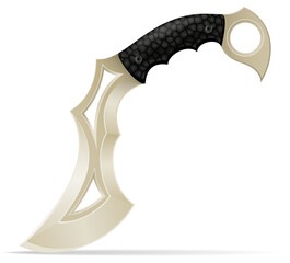 unusual original knife is a melee weapon vector illustration isolated on white background