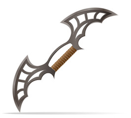 unusual original knife is a melee weapon vector illustration isolated on white background